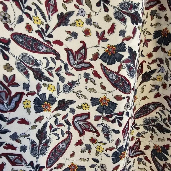 LC Lauren Conrad Back Tie Print Blouse - Picture 2 of 8